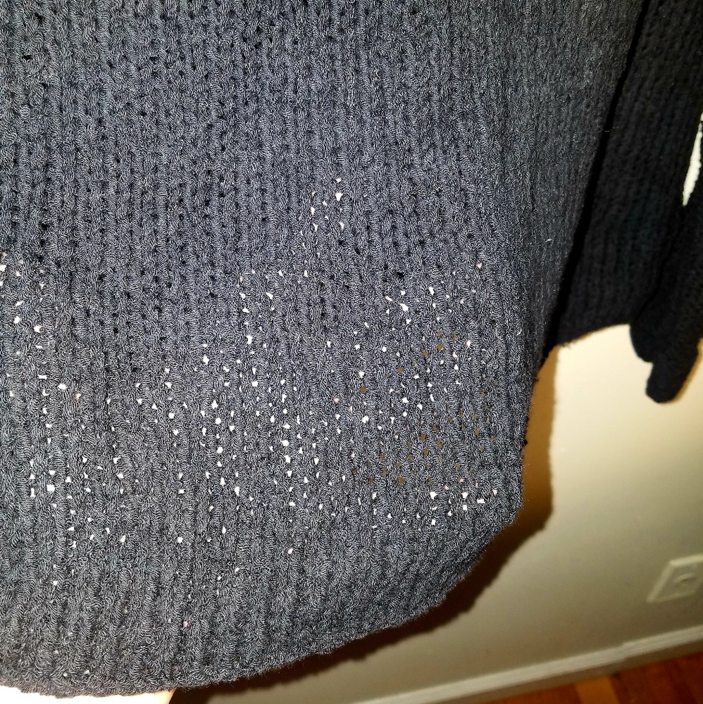 Free People Cropped Sweater Open Back L - Picture 3 of 8